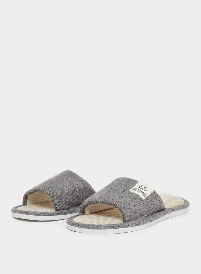 Styli Men Grey Bedroom Slippers - Image 2